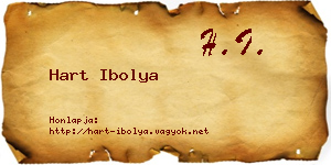 Hart Ibolya névjegykártya